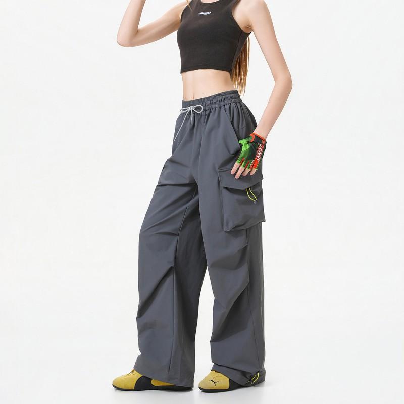 Unisex Vintage Streetwear Cargo Pants Loose Straight Leg Jazz Dance Trousers Casual Wear