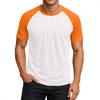 Men's Round Neck Contrast Color Raglan Short Sleeve Top T-shirt