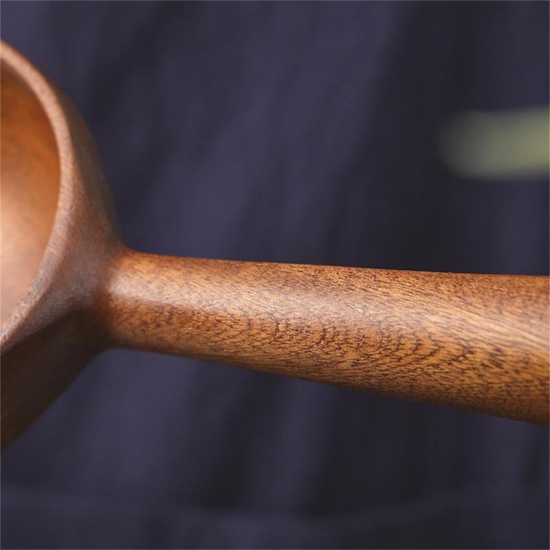 Long Handled Wooden Serving Soup Spoon Heat Resistant Water Ladle For Everyday Cooking And Modern Kitchens Ultensils