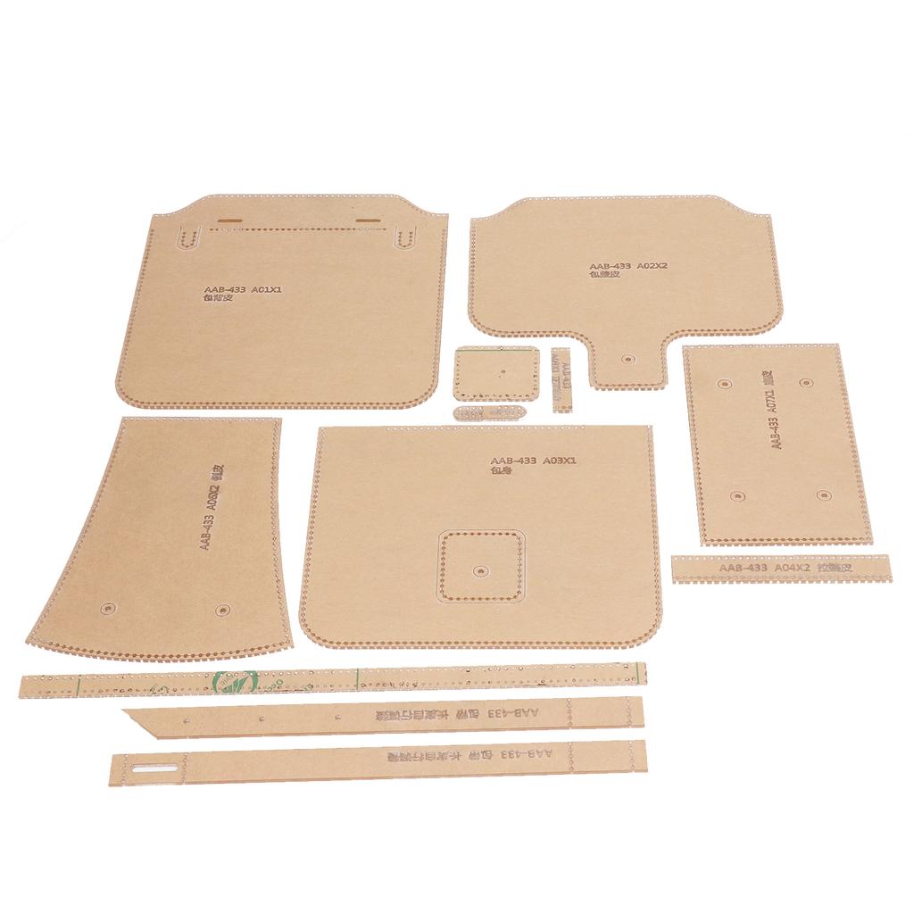 12Pcs Clear Acrylic Shoulder Bag Pattern Template Handbag Pattern Stencil Template for Leather Hand Craft DIY Tool