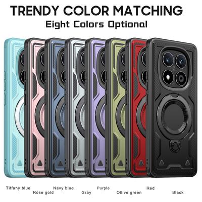 Robuste Schwere Panzerung Starker Magnetischer Halter Hülle Für Xiaomi Redmi Note 15 Pro 4G 14 Pro Plus Militärischer Grad Anti-Drop Stoßfänger Abdeckung