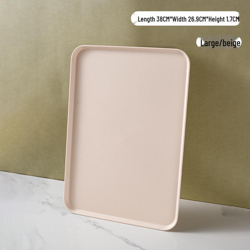 Rectangular Plastic Tea and Snack Tray for Home, Hotel, or Restaurant Use