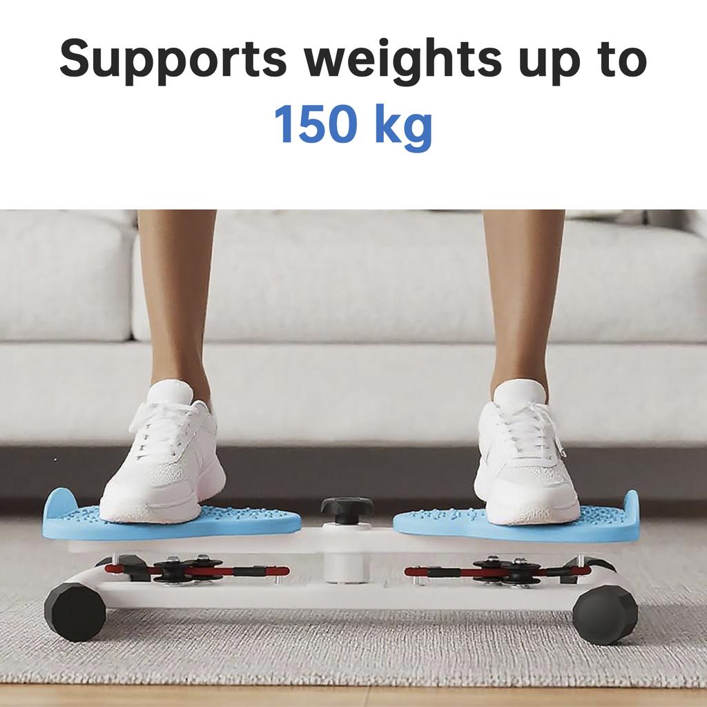 Waist Twisting Machine Fitness Tool,Ab Twister Board 150kg Capacity & 20dB Ultra-Quiet,Anti-Slip Home Gym Workout Equipment for Women Belly Fat Blue