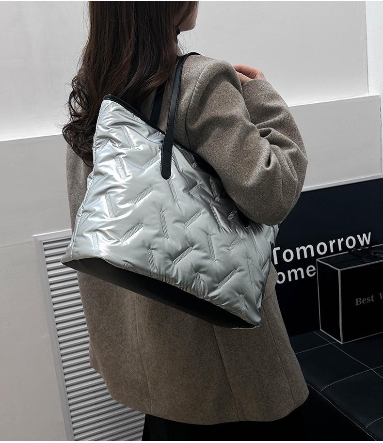 Autumn/Winter Versatile Large Capacity Cotton Tote - Trendy Shoulder & Hand-Held Bag
