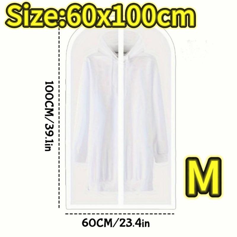 1/3/5/10PCS Washable Clothes Hanging Dust Cover Wedding Dress Cover Suit Coat Storage Bag Wardrobe Hanging Clothing Organizers