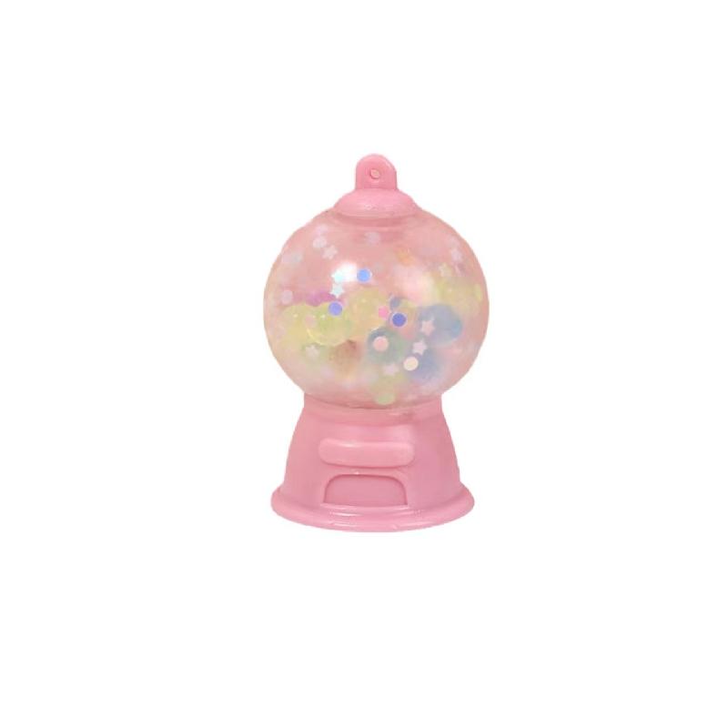 Kawaii Dekoration Gacha Maschine Farbige Perlen Knet-Nass-Quetschspielzeug Geschenk Entlüftung für Kinder Hochziehen TPR Weichgummi Gacha Maschine