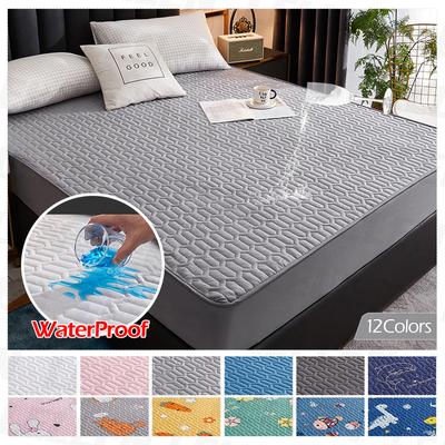 Waterproof Thicken Mattress Pad Protector Adjustable Fitted Sheets Bed Covers Anti-bacterial Pad for Bed