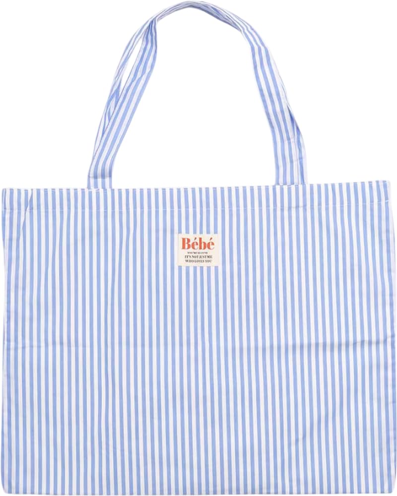 Женская большая полосатая сумка-тоут Shubeck ZCG-0007 Синяя