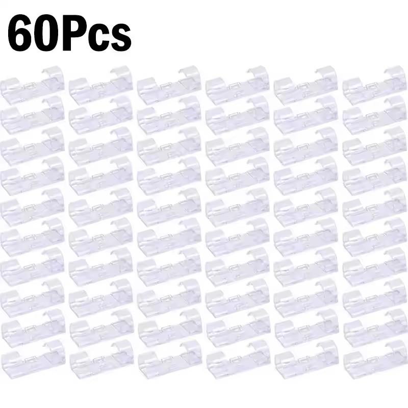 Cable Organizer Clips Wire Holder Self Adhesive Desktop Cord Management for PC Mouse USB Power Cord Fixer Wall Car Home Office