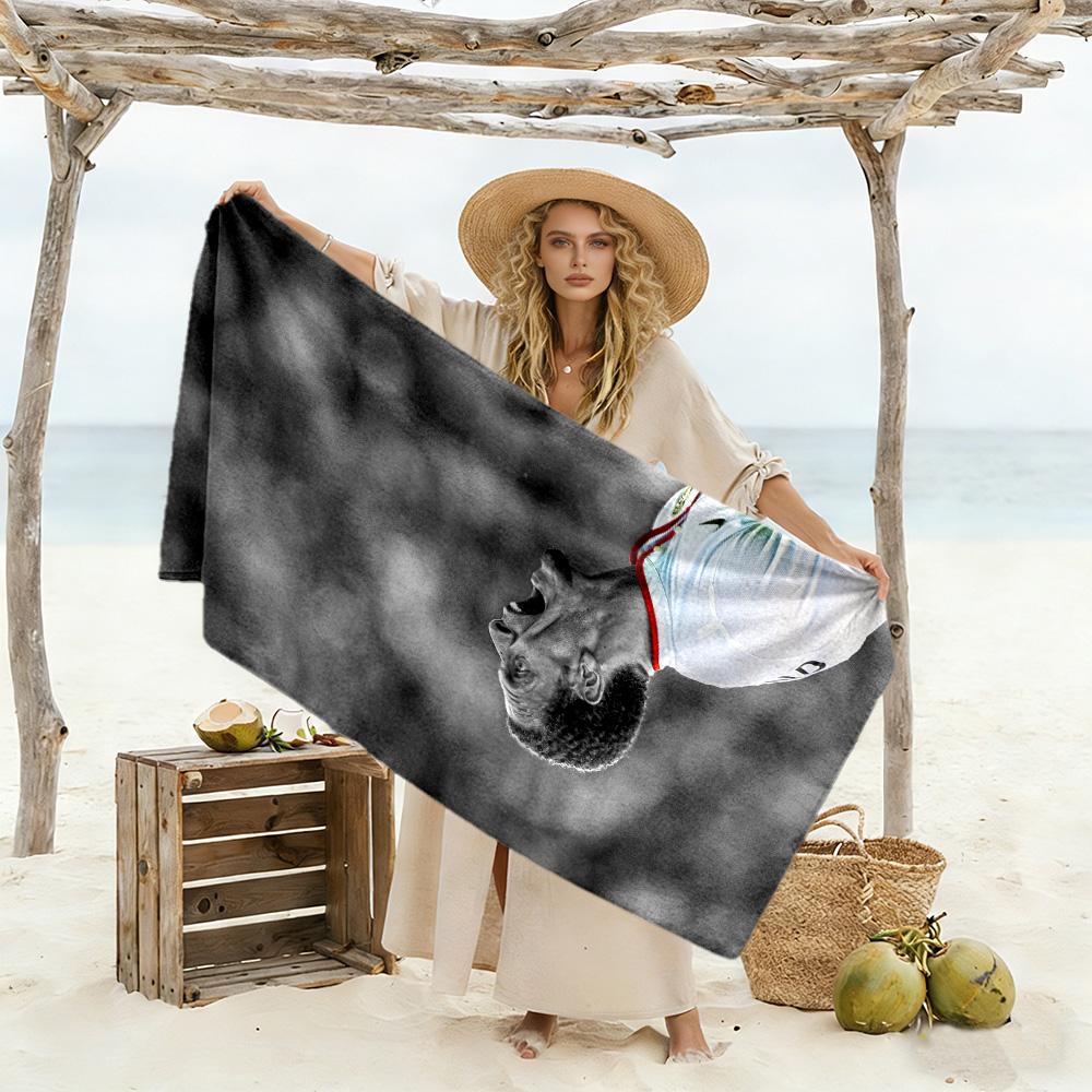 Passion Kick Beach Towel Quick-Dry Soft Microfiber Comfortable Lightweight Perfect for Traveling Yoga Camping and Swimming