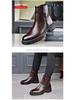 Men's Winter Leather Chelsea Boots with Soft Cowhide, Side Zipper, and Velvet Lining