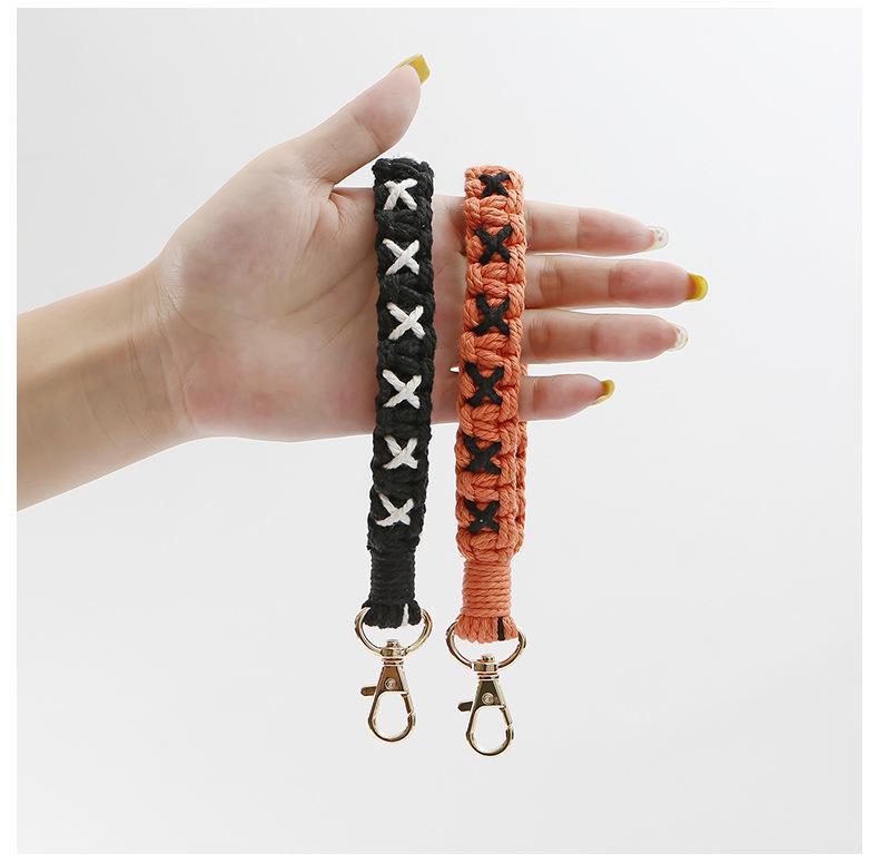 

Bohemian Punk Halloween Woven Keychain Wrist Lanyard помаранчевий