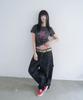 Mimdeowodeulobeu Napoleon Star Crop Patch T-Shirt_Charcoal