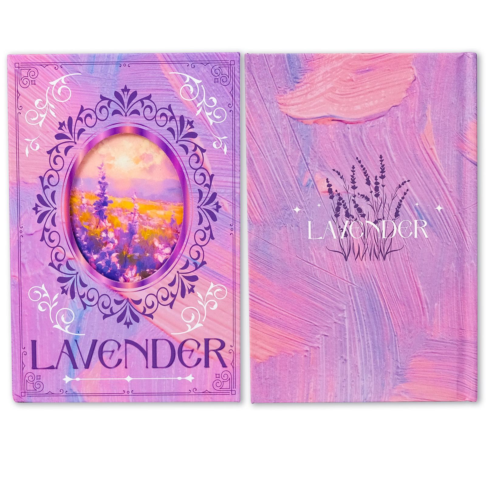 

Романтичная лавандовая серия, высококачественная обложка, портативный блокнот с тройным сложением и магнитной застежкой