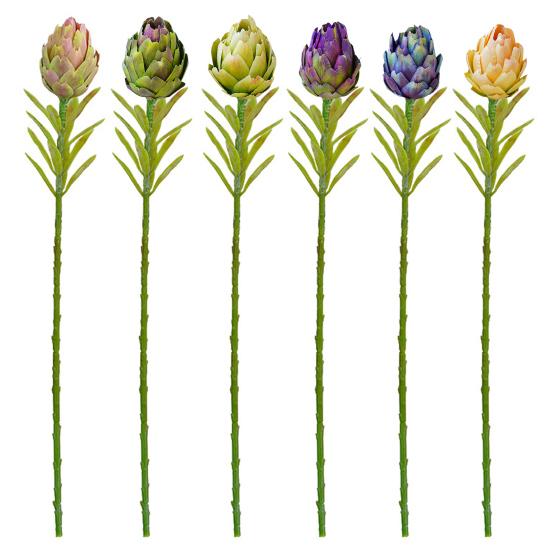 Artificial Artichokes Realistic Fake Protea Cynaroides Home Wedding Party Table Centerpiece Floral Arrangement Indoor Outdoor Faux Flower Decoration