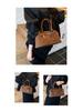 2025 Retro Niche Suede Colorblock Crossbody Baguette Handbag - New Versatile Fashion for Women