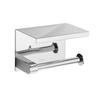 304 Stainless Steel Punch-Free Toilet Paper Holder with Phone Shelf