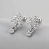 New Arrival Double Chains Long Tassel Drop Earrings For Women Korean Stainless Steel Zircon Hanging Earring Piercing Jewelry