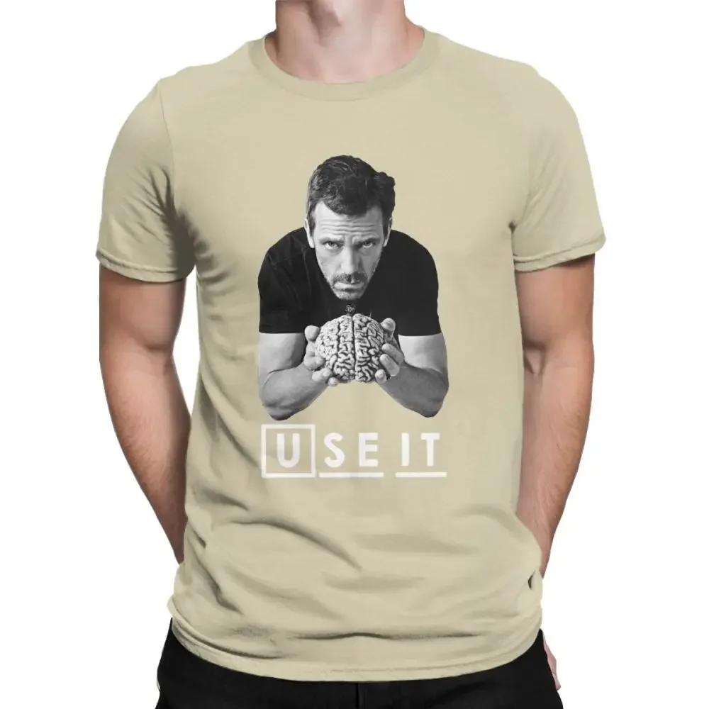 House MD Męska Koszulka DDrr House Użyj tego Zabawne Góry Bawełniana Koszulka z Krótkim Rękawem Niestandardowa Męska Koszulka Letnia Streetwear Duży Rozmiar