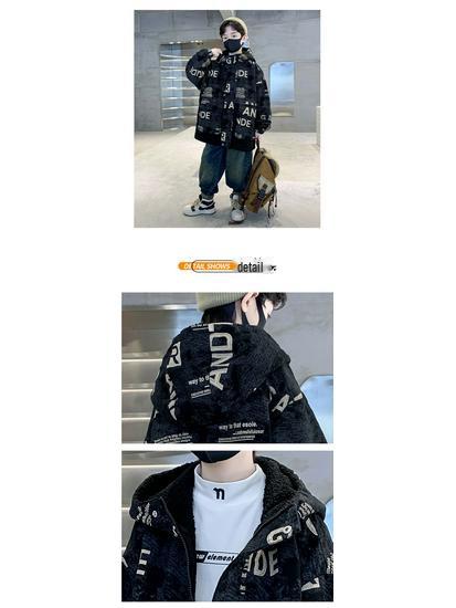 Boys' Fleece-Lined Denim Parka - 2025 Winter Trendy Collection