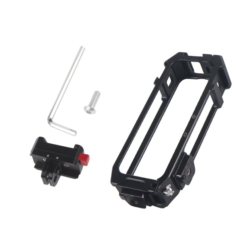 Aluminum Protective Camera Cage For 360 X4 Action Cameras With Quick Release and Mount Magnetic Adapter