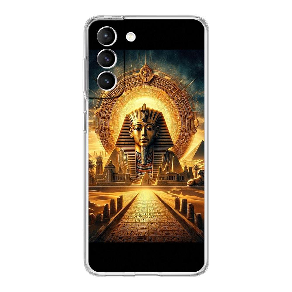 Phone Case For Samsung Galaxy S25 S24 S23 FE S22 Ultra S20 S21 5G S10 Plus S10E Soft Clear Cover Ancient Egypt God pyramid