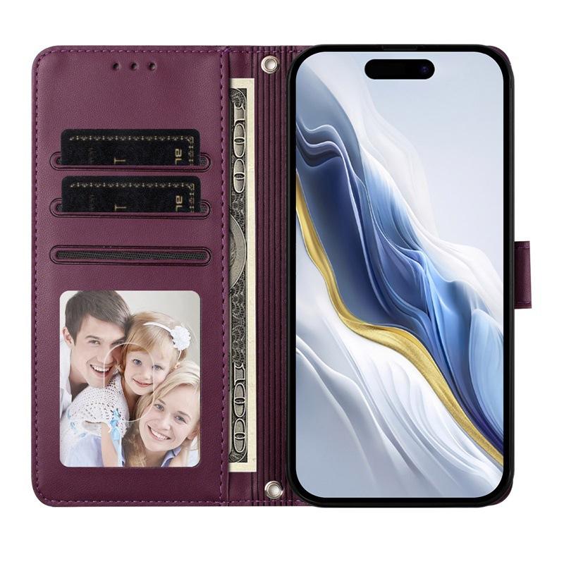Suitable for Huawei P80 PRO Protective Case with Heart-shaped Cat Design, Honor 400 Pro Flip Cover with Card Slot Leather Case