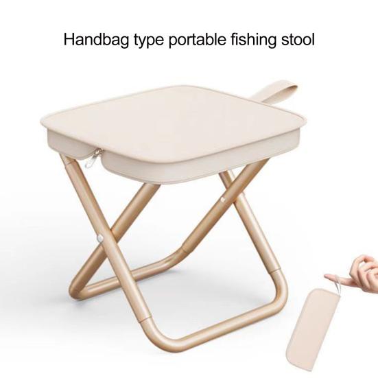 Outdoor Folding Stool with Carry Bag Portable Lightweight Heavy Duty Camping Backpacking Beach Picnic Fishing Collapsible Chair Seat