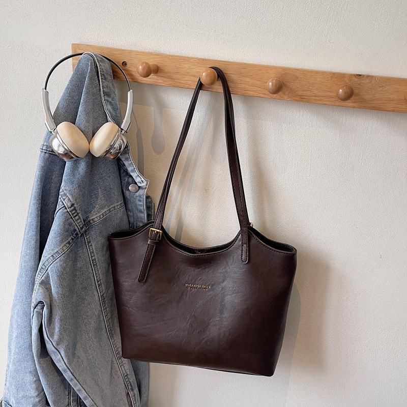 PU Tragetasche Damen Große Kapazität Schultertasche Unterarmtasche