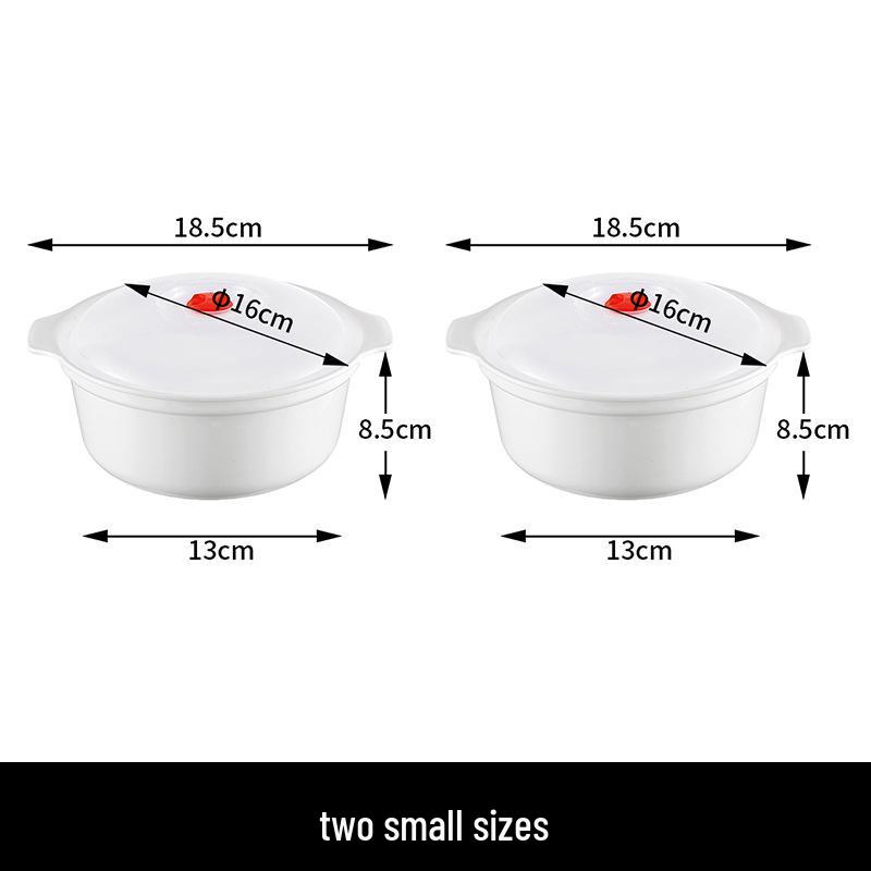 Round High-Temperature Resistant Microwave Lunch Bowl with Lid