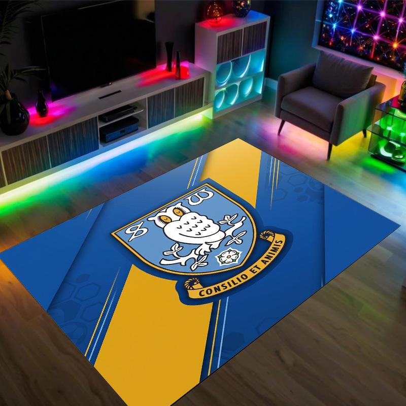 Design Sheffield Wednesday Tappeto in Velluto di Cristallo Accogliente Non?Tappeto Stampato Antiscivolo per Camera da Letto Soggiorno Ingresso