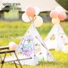 Children's Outdoor DIY Craft Tent: Hand-Painted Graffiti and Coloring Playhouse for Kindergarten Activities.