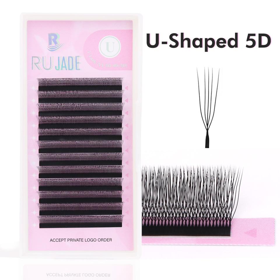 New Arrival U Shape YY Eyelashes Extensions 3DW U5DW Lashes Extension Premade Volume Fans False Eyelashes U Shape W Bloom Lashes