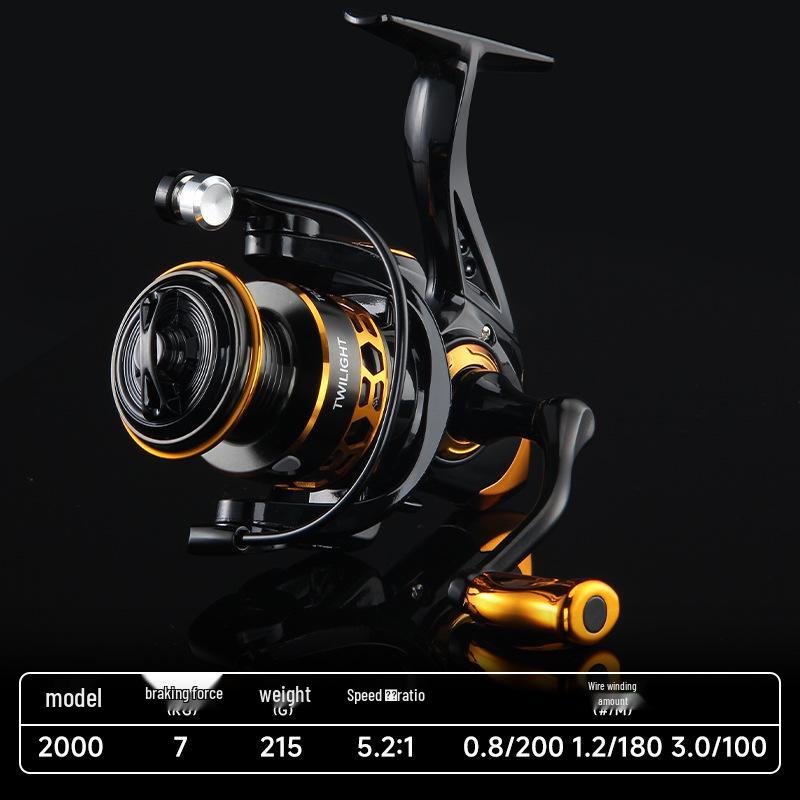 Haotun Zero-Gap Double Handle Spinning Reel: 5.2:1 Long-Cast, Squid & Micro-Object Fishing.