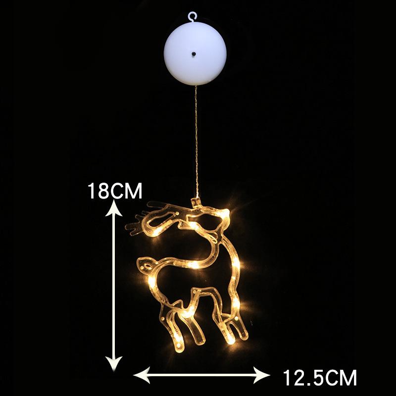 Christmas decorations suction cup stars Christmas tree modeling indoor window decoration led Christmas string