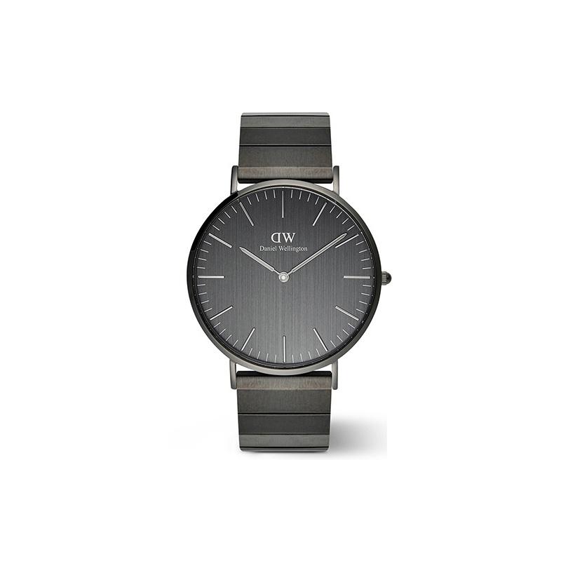 DANIEL WELLINGTON Watch Quartz Movement 40MM Gray Dial Men's Watch Chain Piano Strap DW00100777