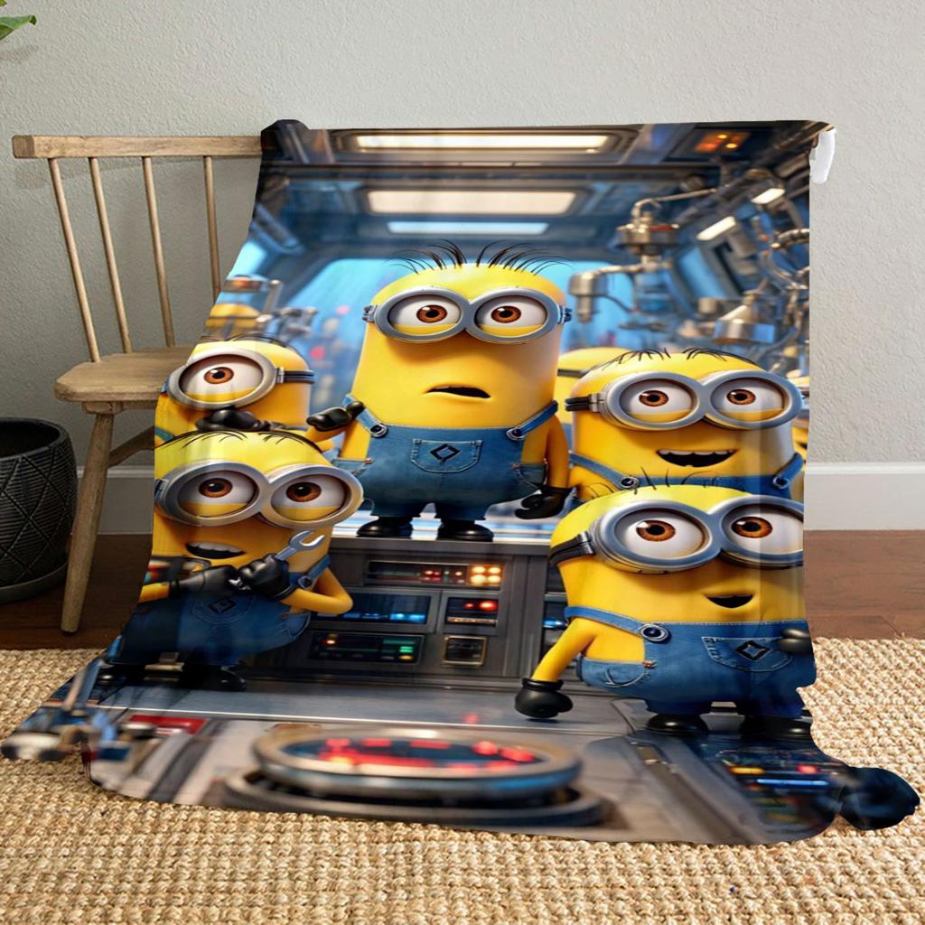The Minions Sunflower Adventure Blanket Is Suitable for Beds, Sofas, and Various Other Occasions, Making It A Perfect Gift.