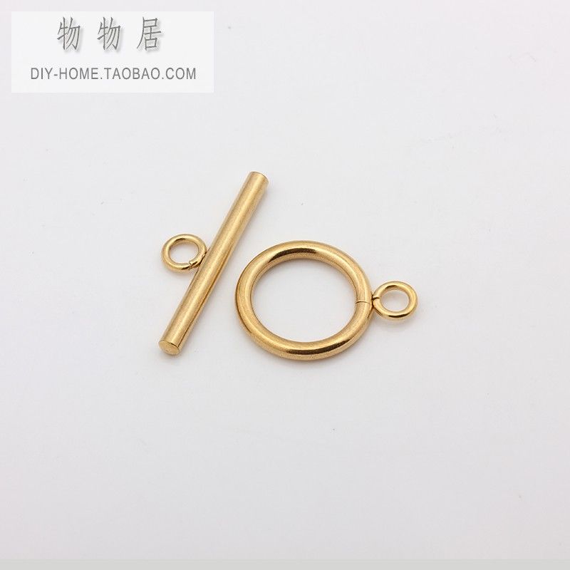 

Colorfast Titanium Steel OT Buckle Stainless Steel Gold Plated Necklace Buckle Carrying Strap Red Rope Buckle Bracelet Buckle DIY Accessories Size 12mm a pack of 20 sets