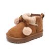 Girls snow boots winter 2025 new children's snow shoes bread shoes piled thickened cotton shoes warm short boots