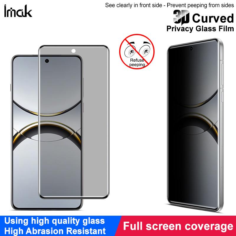 Für OPPO Find X8 Pro 5G Glas IMAK 3D gebogene Privatsphäre gehärtetes Glas Vollbild-Abdeckungsfilm