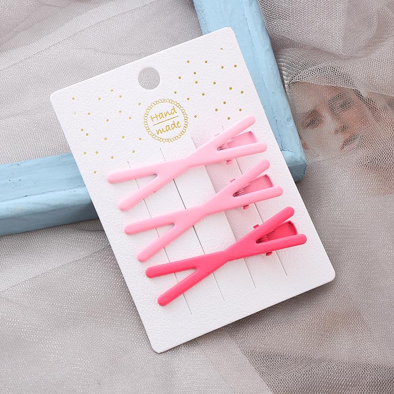 Dopamine Korean Minimalist Milk Coffee Hairpin for Women - Seamless Edge Side Bangs Clip for Frizzy Hair