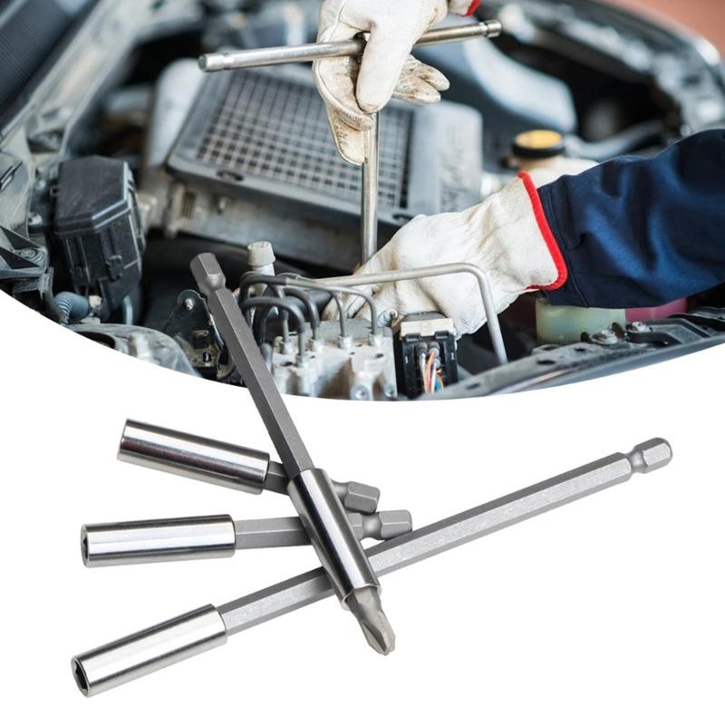 4Pcs Bit Holder Magnetic Drill Set Bit Holder Magnetic Extension Screwdriver Bit Holder for Electric Drill Screwdriver