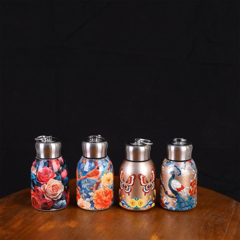 Stainless Steel Insulated Cup 300ml Slim Insulated Thermal Water Bottle  Outdoor Hiking