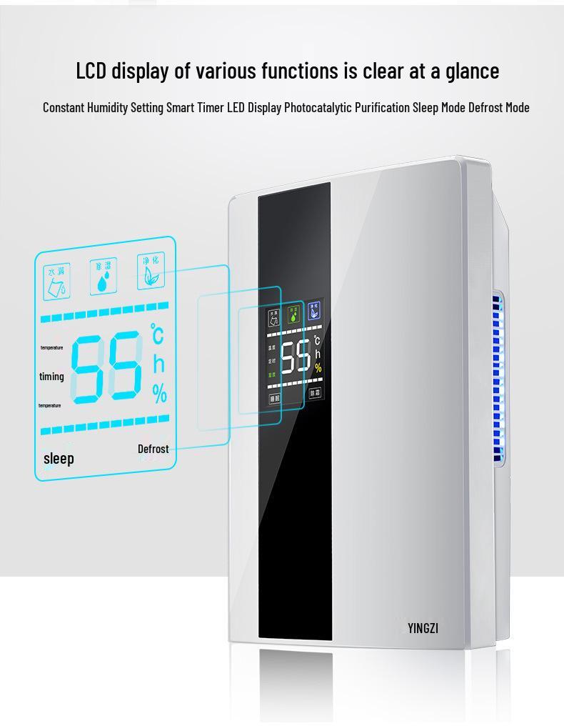Yangzi Silent Dehumidifier for Home and Basement - Moisture Absorber for Humid Weather