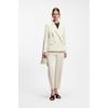 BOSS Women S Regular Fit Stretch Cotton Blazer Open White 50557428131 