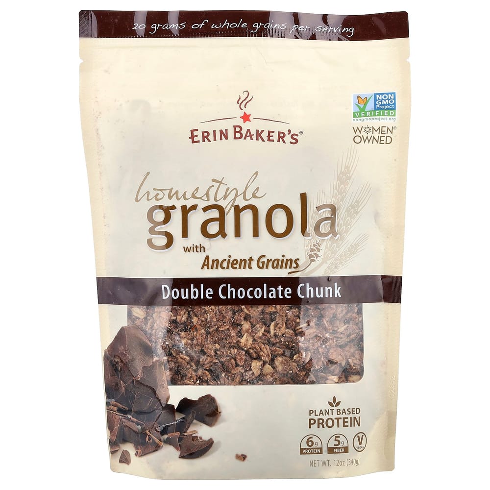 iHerb Homestyle Granola with Ancient Grains, Double Chocolate Chunk, 340g