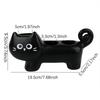 Creative Whimsical Cat-Shaped Ceramic Toothbrush Holder, Bathroom Vanity Countertop Organizer Dental Care Storage Stand