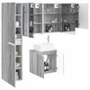 Bathroom Cabinet Set 5 Pcs Grey Sonoma 53 X 15.5 X 70 Cm