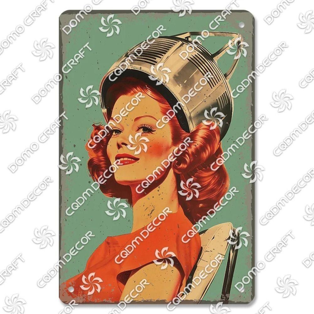 

Vintage Barber Shop Metal Tin Sign Retro Wall Decor for Home Salon
