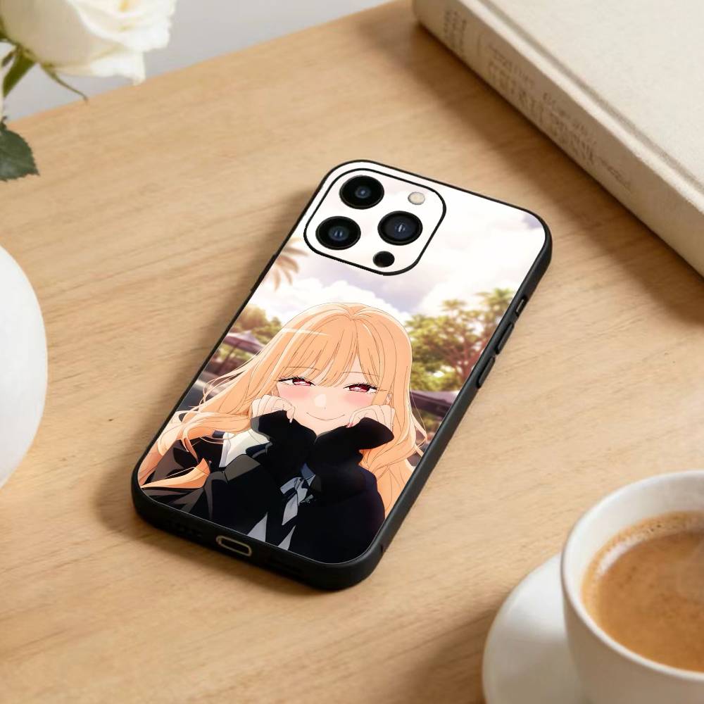 

R-Darling Марін Кітаґава Барвистий Сріблястий Чохол для Телефону Для iPhone17,16,15,14,13,12 Plus,Max М який Силіконовий Чорний Чохол iPhone14Pro